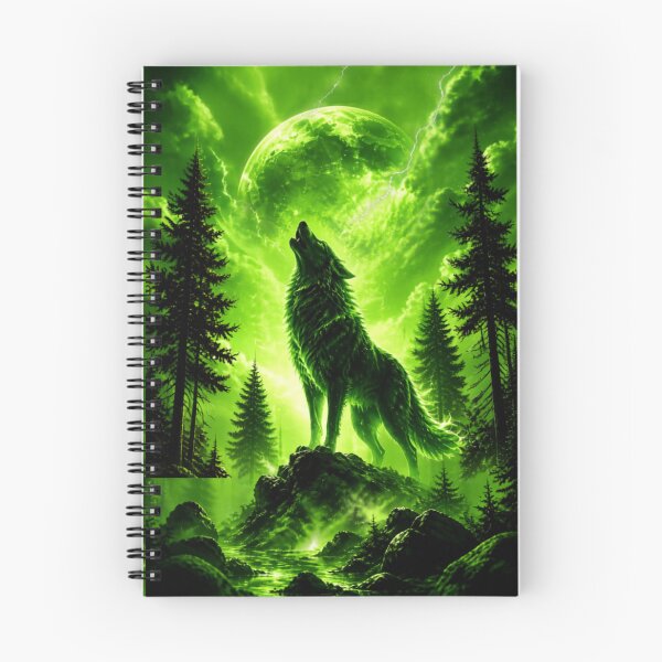 Item preview, Neon Green Wolf | Futuristic Wild Animal Glow Art | Cyber Fantasy Predator Design designed and sold by DervoTeck2767.
