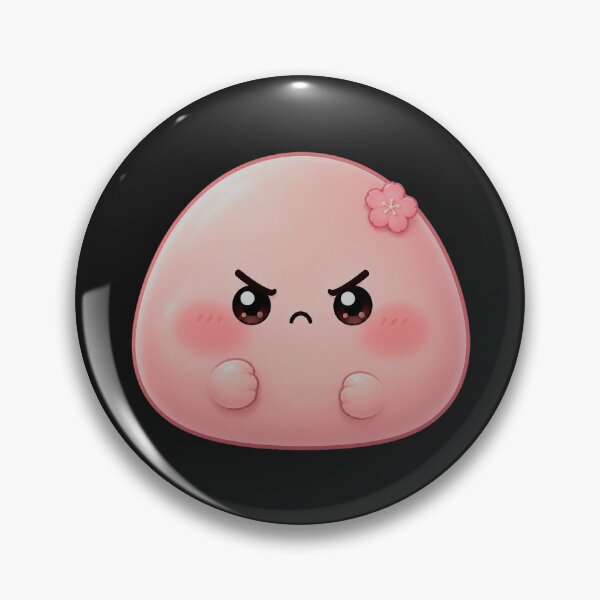 Item preview, Angry Pink Mochi Kawaii Character designed and sold by ImagenFusionP.