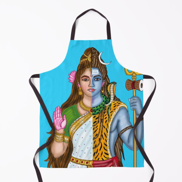 Item preview, Ardhanarishvara Artwork | Divine Shiva Shakti Digital Painting Illustration designed and sold by Harshit_Digital_Arts.