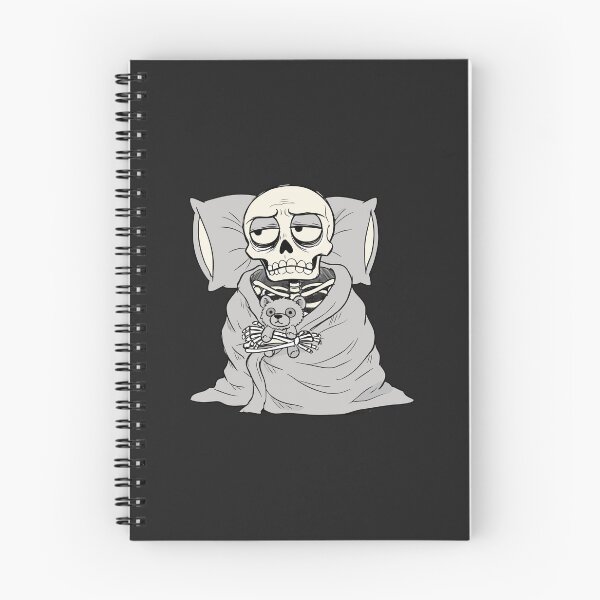 Item preview, Funny Exhausted Skeleton In Bed Insomnia Relatable Meme designed and sold by Cipher & Soul.