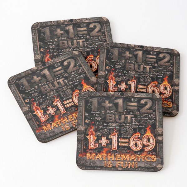 Item preview, Funny Math Meme | 1+1=69 | Mathematics Is Fun | Dark Humor Nerd Gift designed and sold by Alchemy Forge.