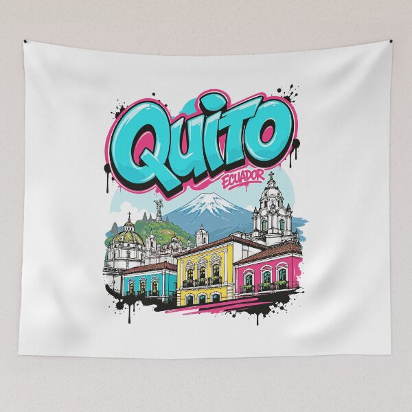 Item preview, Quito Street Art Urban Graphic Tee designed and sold by AtuqStudio.