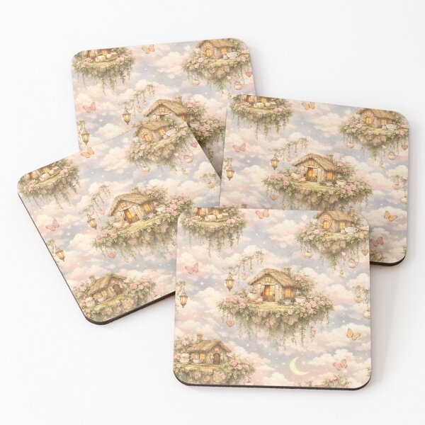 Item preview, Cloud Garden Whispers – Dreamy Cottagecore Seamless Pattern designed and sold by Shadowframe Studios.