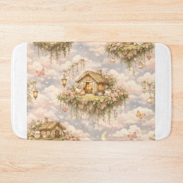 Item preview, Cloud Garden Whispers – Dreamy Cottagecore Seamless Pattern designed and sold by Shadowframe Studios.