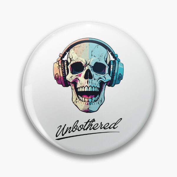 Item preview, Unbothered Skull and Headphones designed and sold by threadsjam.