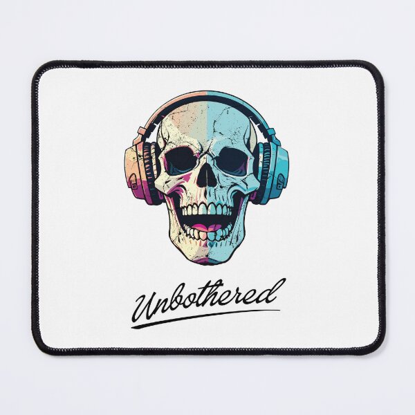 Item preview, Unbothered Skull and Headphones designed and sold by threadsjam.