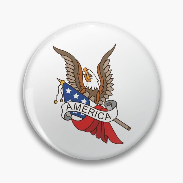 Item preview, Patriotic American Bald Eagle and Flag Emblem designed and sold by interdesigner.