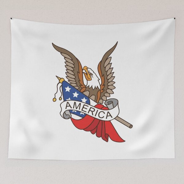 Item preview, Patriotic American Bald Eagle and Flag Emblem designed and sold by interdesigner.
