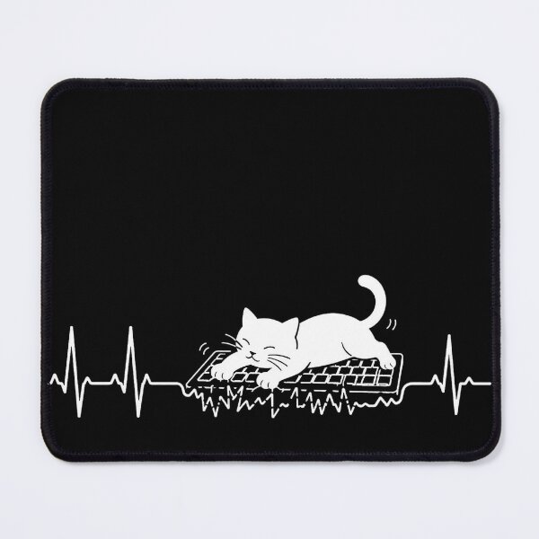 Item preview, ❤️ HEARTBEAT COLLECITON ❤️ - Interrupted by Keyboard Cat - for darker backgrounds designed and sold by WheelieGdArt.