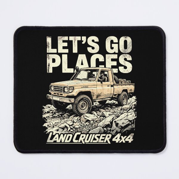 Item preview, Land Cruiser 70 Series Let's Go Places Pick Up Truck Arab style [Black Shirt Only] designed and sold by Off-Road-Zone.