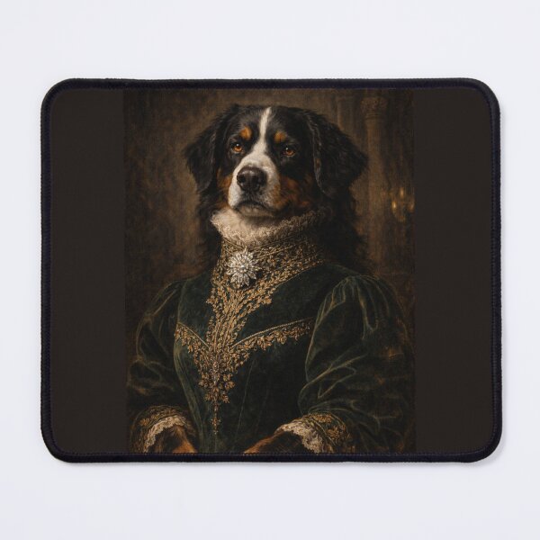 Item preview, Bernese Mountain Dog Royal Portrait - The Austrian Baroness | Oil Painting Dog Art | Elegant Pet Gift designed and sold by TheOdetteEdit.