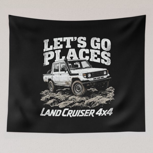 Item preview, Land Cruiser 70 Series Let's Go Places Pick Up Crew Cab style designed and sold by Off-Road-Zone.