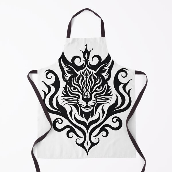 Artikelvorschau, Bold Tribal Black Cat Head Tattoo Flash entworfen und verkauft von Qubivibe.
