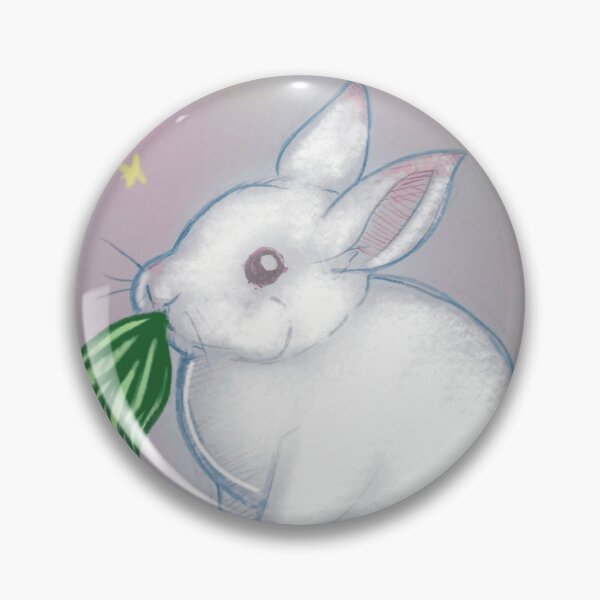 Item preview, Sweet White Bunny Rabbit Eating Green Grass Sketch designed and sold by GloomWild.