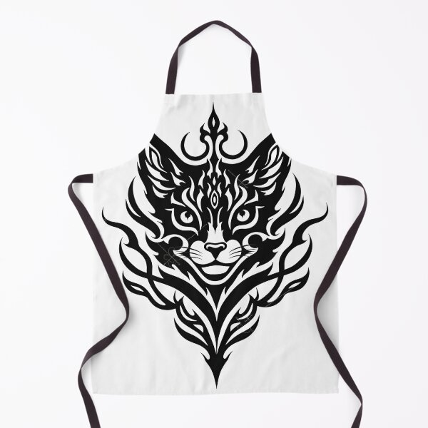 Artikelvorschau, Bold Tribal Cat Head Tattoo Flash Design entworfen und verkauft von Qubivibe.