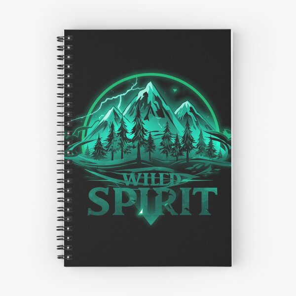 Item preview, Wild Spirit Dark Neon Green Logo | Mountain Forest Nature Adventure Design | Outdoor emblem designed and sold by DervoTeck2767.