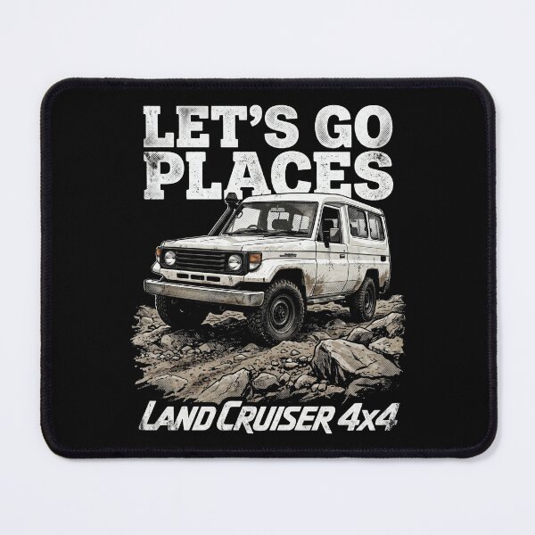 Item preview, "Let's Go Places" Land Cruiser 70 Troopy Retro 4x4 designed and sold by Off-Road-Zone.