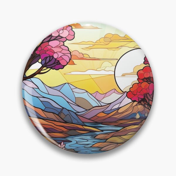 Item preview, Stained Glass Effect Landscape 1 designed and sold by Amy Olsen.
