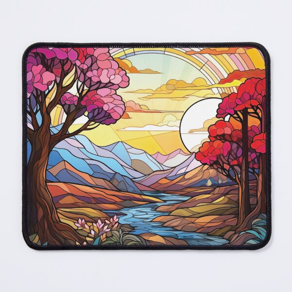 Item preview, Stained Glass Effect Landscape 1 designed and sold by Amy Olsen.