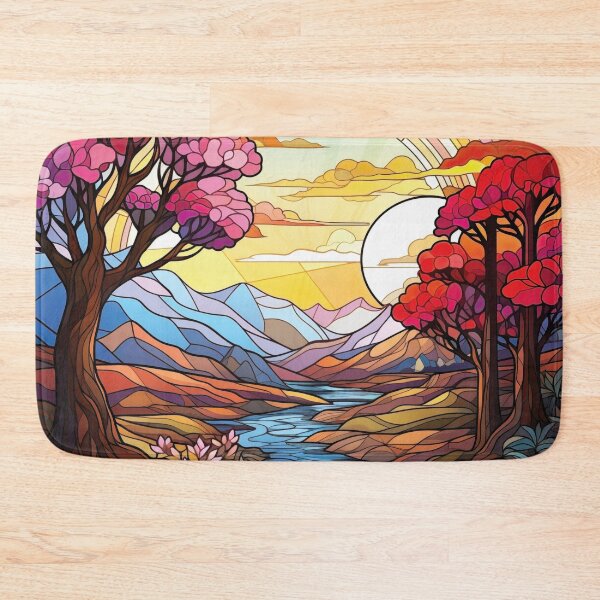 Item preview, Stained Glass Effect Landscape 1 designed and sold by Amy Olsen.