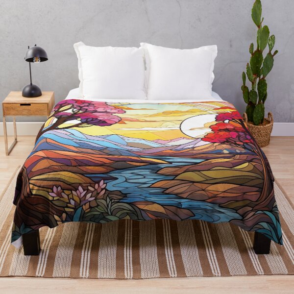 Item preview, Stained Glass Effect Landscape 1 designed and sold by Amy Olsen.