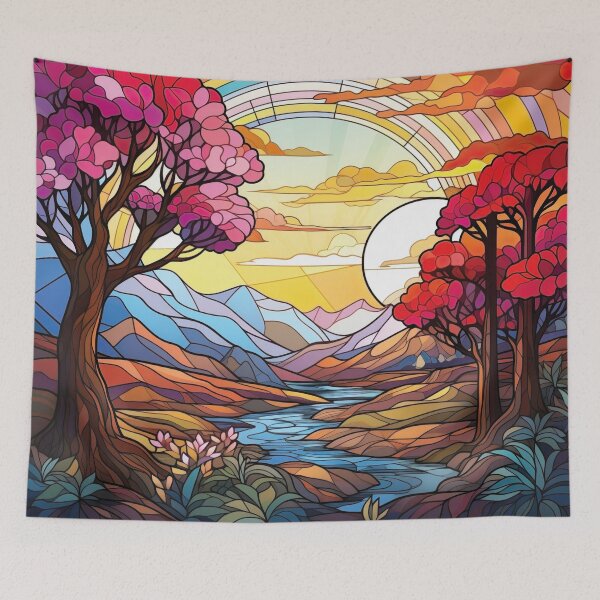 Item preview, Stained Glass Effect Landscape 1 designed and sold by Amy Olsen.