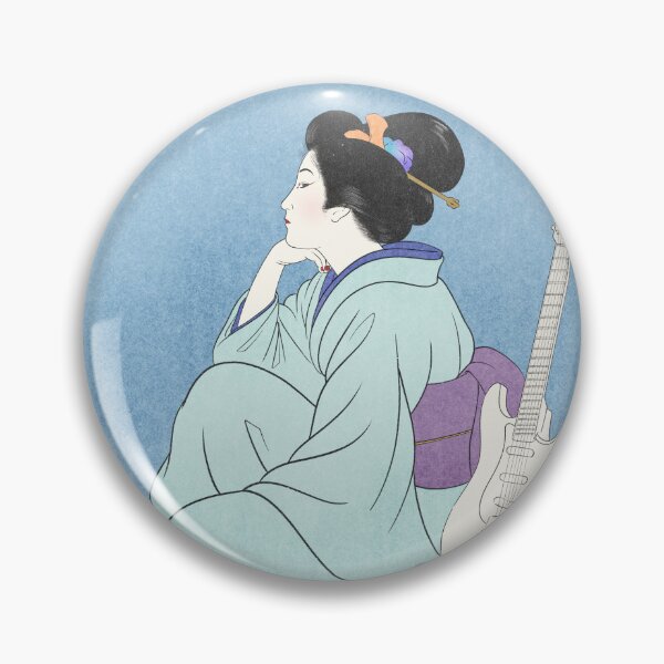 Item preview, Japanese Woman with Electric Guitar designed and sold by AkogareWorks.
