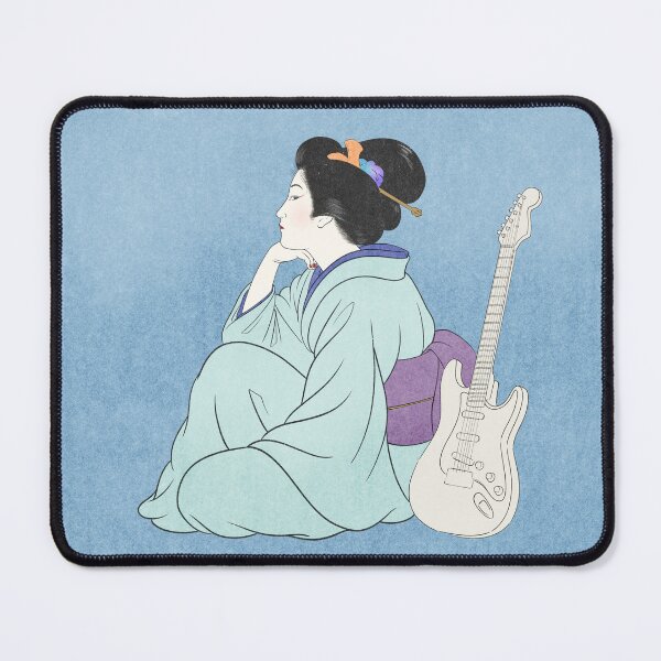 Item preview, Japanese Woman with Electric Guitar designed and sold by AkogareWorks.