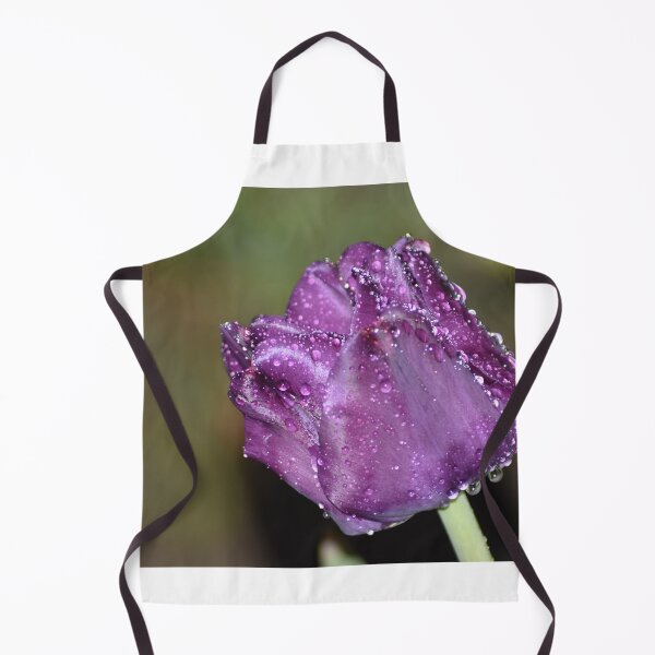 Item preview, Purple Tulip with Raindrops Macro Photography designed and sold by Tathata Macro Flowers.