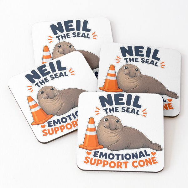 Item preview, Neil the Seal - Emotional Support Cone | Funny Tasmanian Seal designed and sold by Uglyandcute.