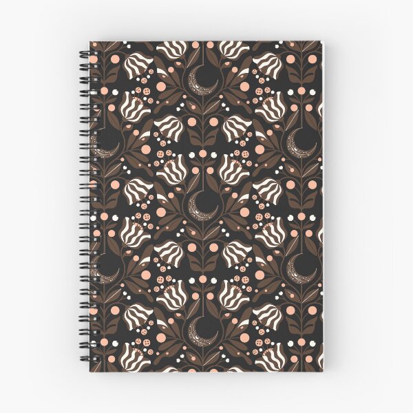 Item preview, Vintage Scandi Folk Art Moon Floral Symmetrical Boho Pattern designed and sold by Cipher & Soul.