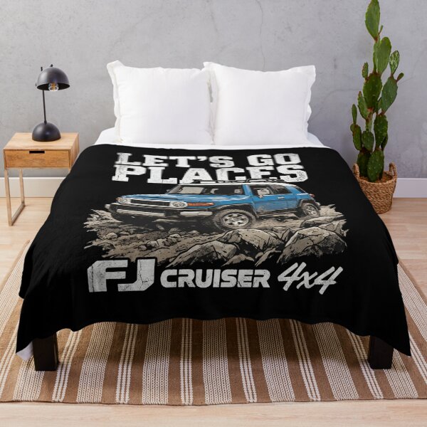 Item preview, Let's Go Places FJ Cruiser Blue Retro 4x4 Offroad designed and sold by Off-Road-Zone.