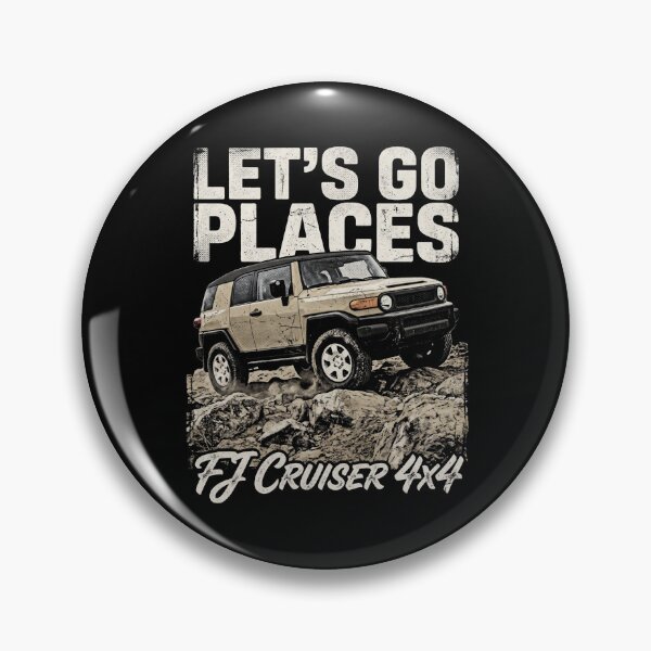 Artikelvorschau, Let's Go Places FJ Cruiser Tan Retro 4x4 Offroad [Nur schwarzes Shirt] entworfen und verkauft von Off-Road-Zone.