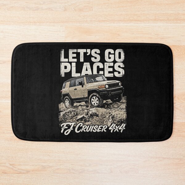 Item preview, Let's Go Places FJ Cruiser Tan Retro 4x4 Offroad [Black Shirt Only] designed and sold by Off-Road-Zone.