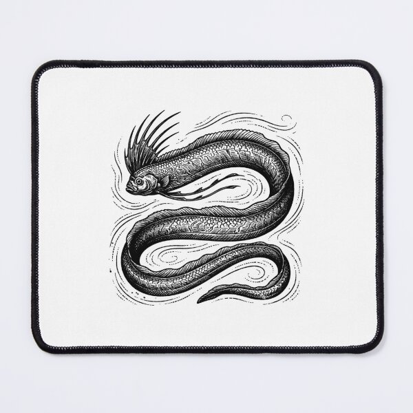Item preview, Vintage Woodcut Oarfish Illustration designed and sold by DuckOddity.