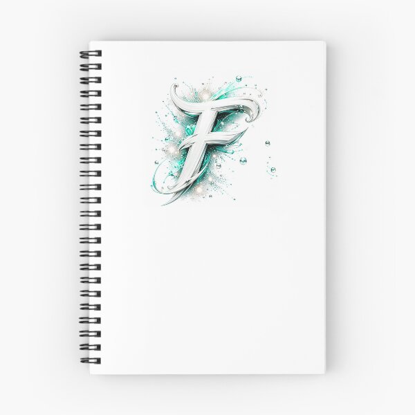 Item preview, Aetherbrush Manga Glyphs The Mystic Silver Letter F designed and sold by BlissBlvdShop.