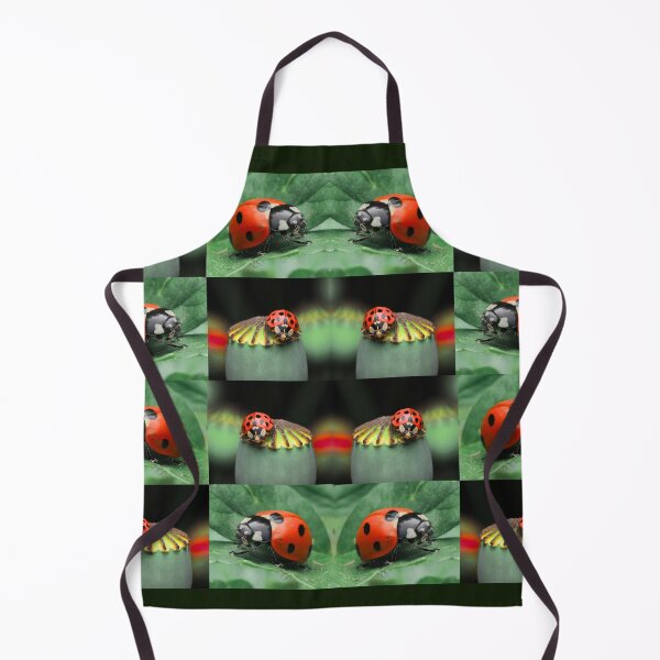 Item preview, Whimsical Ladybug and Poppy Flower Botanical Pattern designed and sold by JurateArt-DK.