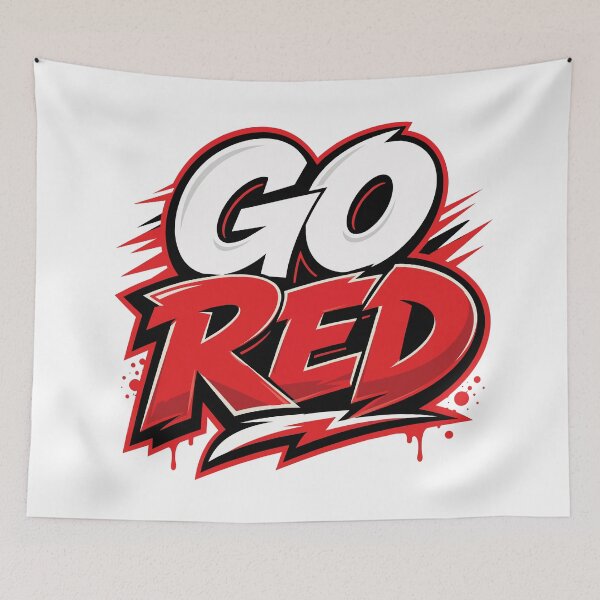 Item preview, GO RED for CAMP COLOR WARS designed and sold by KUSTOM CAMP CREATIVES.