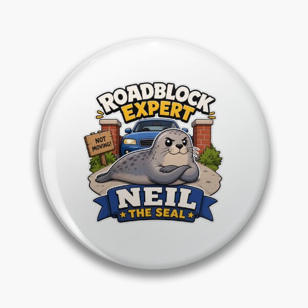 Item preview, Neil the Seal - Roadblock Expert | Funny Elephant Seal designed and sold by Uglyandcute.