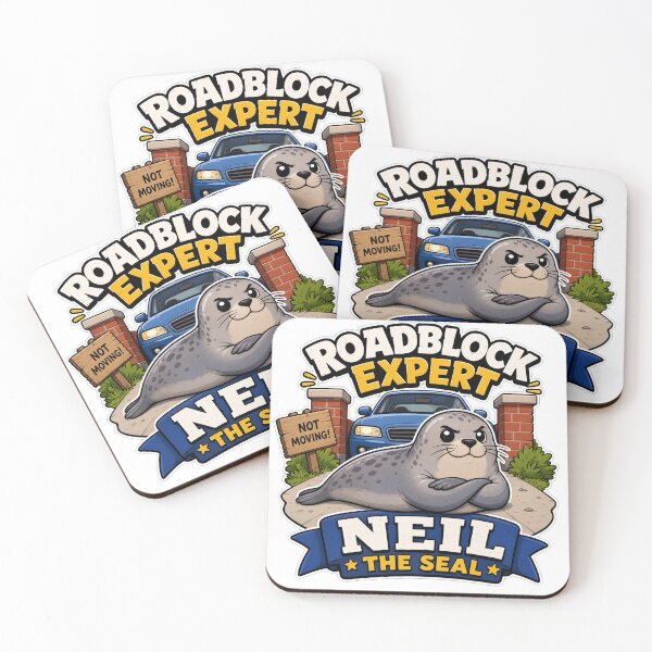 Item preview, Neil the Seal - Roadblock Expert | Funny Elephant Seal designed and sold by Uglyandcute.