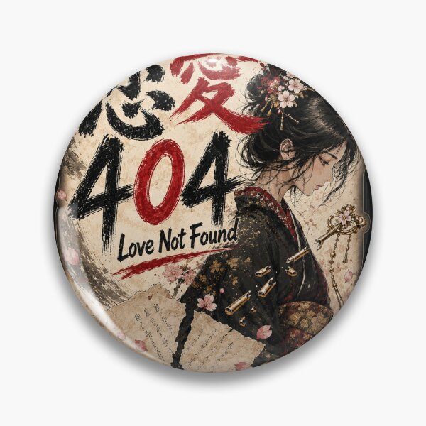 Item preview, Love Not Found Japanese Dark Romance Art (恋愛404) - Broken Heart Kimono Design designed and sold by Japan-kanji-ya.