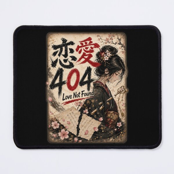 Item preview, Love Not Found Japanese Dark Romance Art (恋愛404) - Broken Heart Kimono Design designed and sold by Japan-kanji-ya.
