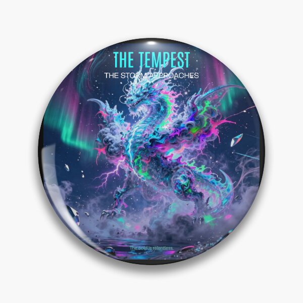 Item preview, The Tempest Dragon – Neon Storm Fantasy Dragon with Aurora | Epic Mystic Creature Art designed and sold by DervoTeck2767.