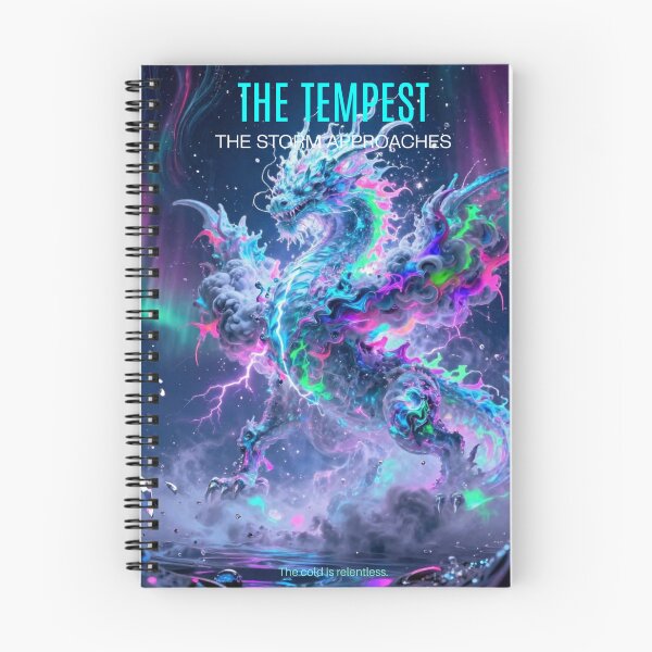 Item preview, The Tempest Dragon – Neon Storm Fantasy Dragon with Aurora | Epic Mystic Creature Art designed and sold by DervoTeck2767.
