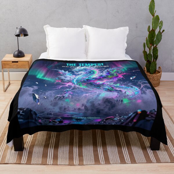 Item preview, The Tempest Dragon – Neon Storm Fantasy Dragon with Aurora | Epic Mystic Creature Art designed and sold by DervoTeck2767.