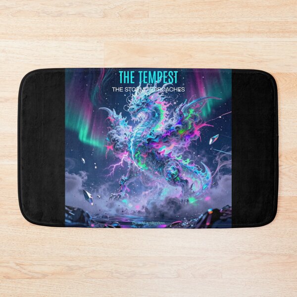 Item preview, The Tempest Dragon – Neon Storm Fantasy Dragon with Aurora | Epic Mystic Creature Art designed and sold by DervoTeck2767.