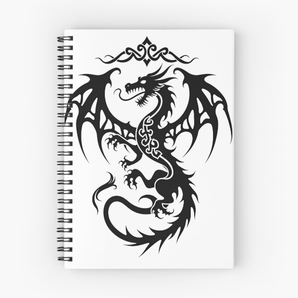 Item preview, Celtic Knot Dragon Tribal Tattoo Flash designed and sold by Qubivibe.