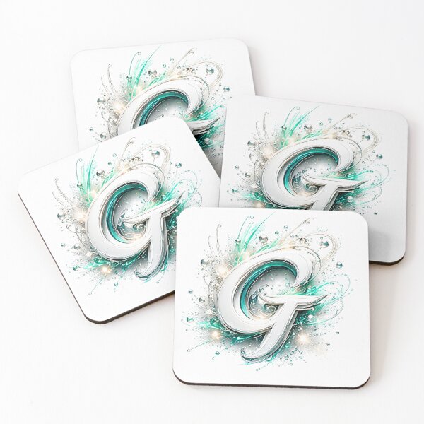 Item preview, Aetherbrush Manga Glyphs The Mystic Silver Letter G designed and sold by BlissBlvdShop.
