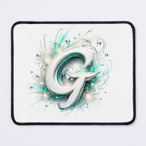 Item preview, Aetherbrush Manga Glyphs The Mystic Silver Letter G designed and sold by BlissBlvdShop.