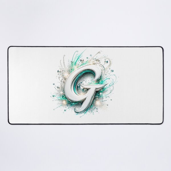 Item preview, Aetherbrush Manga Glyphs The Mystic Silver Letter G designed and sold by BlissBlvdShop.